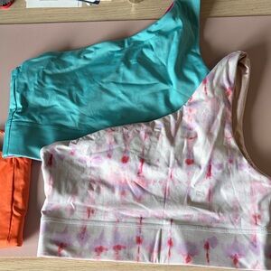 One Shoulder Fabletics Sports Bras-set of 3 Size M